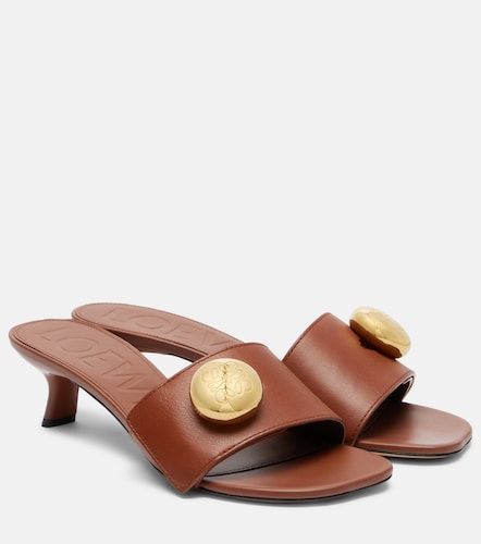 Mules Pebble de piel con anagrama - Loewe - Modalova