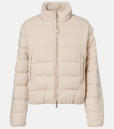 Agastache cashmere and linen down jacket - Moncler - Modalova
