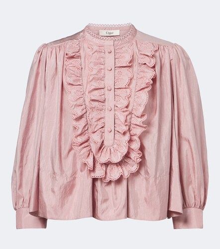 Chloe Ruffled taffeta blouse - Chloe - Modalova