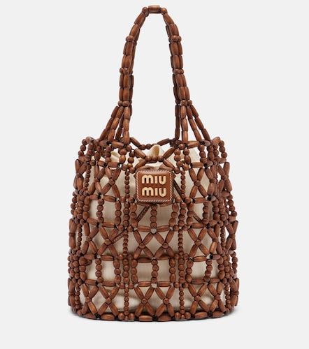 Miu Miu Bolso saco con cuentas - Miu Miu - Modalova