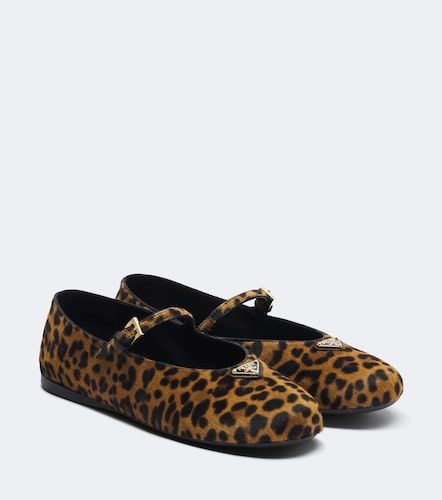 Bailarinas Mary Jane de pelo de becerro estampadas - Prada - Modalova