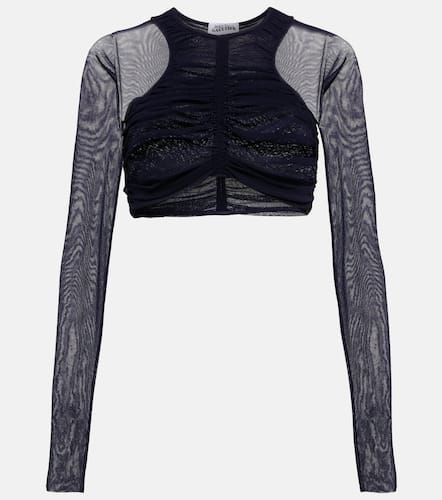 Ruched mesh crop top - Jean Paul Gaultier - Modalova