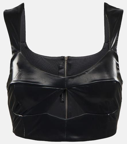 Rotate Cutout faux leather crop top - Rotate - Modalova