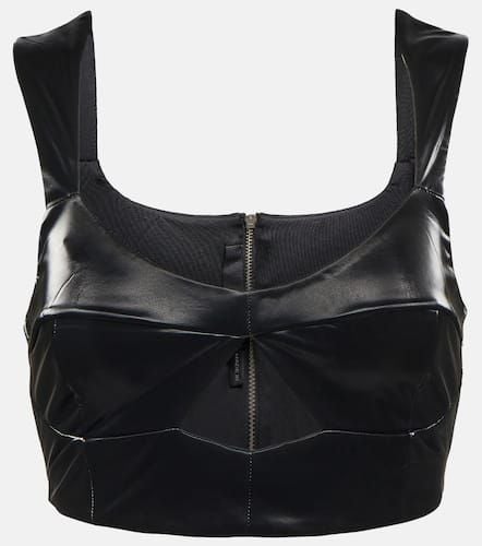 Top cropped in similpelle con cut-out - Rotate - Modalova