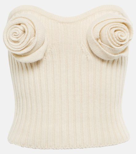 Rose-appliquÃ© wool bustier - Blumarine - Modalova