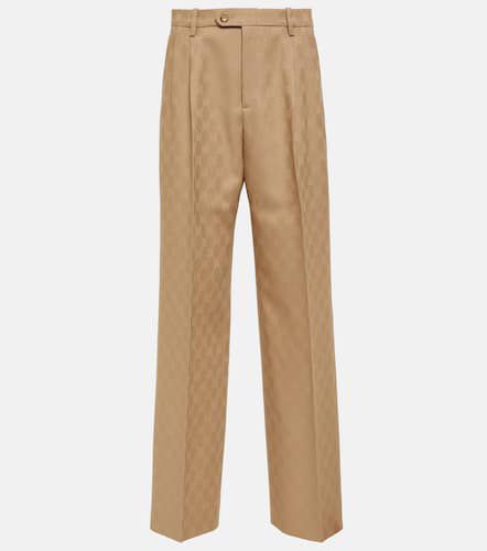 GG wool jacquard straight pants - Gucci - Modalova