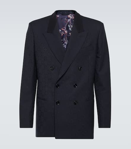 Jacquard double-breasted wool blazer - Etro - Modalova