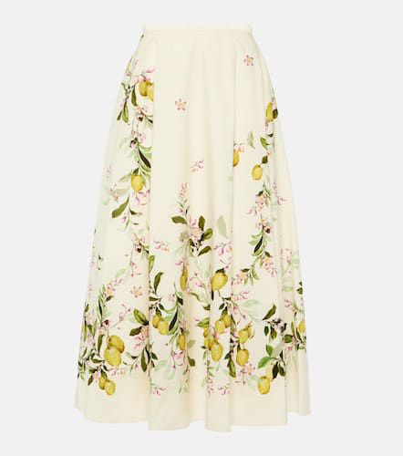 Printed cotton poplin midi skirt - Giambattista Valli - Modalova