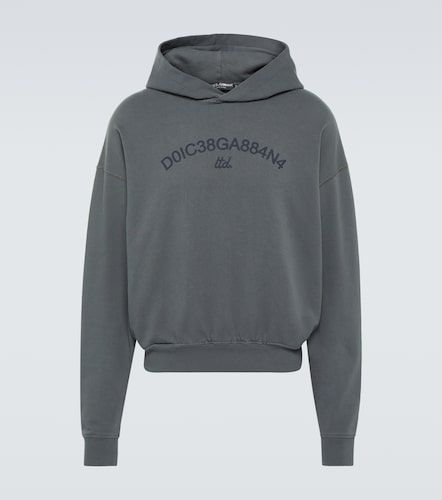 Felpa con cappuccio in jersey di cotone - Dolce&Gabbana - Modalova