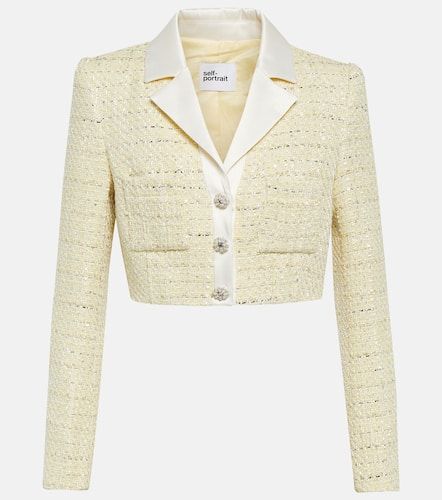 Self-Portrait Cropped boucle jacket - Self-Portrait - Modalova