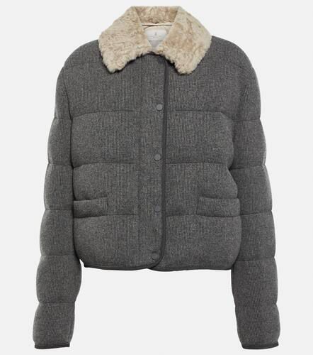 Shearling-trimmed cashmere jacket - Brunello Cucinelli - Modalova