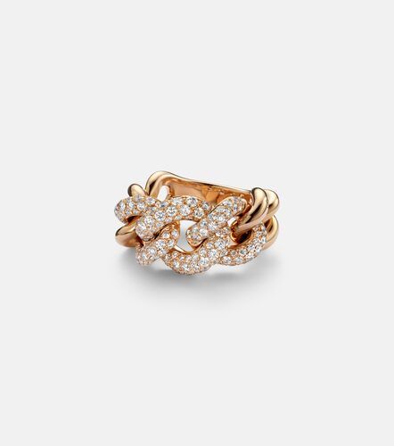 Catene 18kt rose ring with diamonds - Pomellato - Modalova
