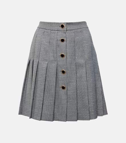 Houndstooth wool-blend miniskirt - Alessandra Rich - Modalova