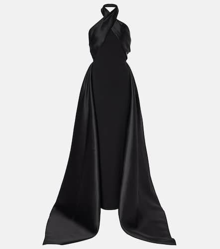 Rumi satin-trimmed crÃªpe gown - Solace London - Modalova