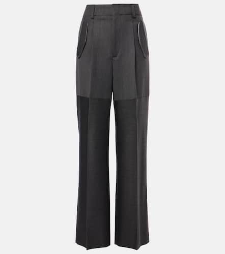 Paneled wool wide-leg pants - Victoria Beckham - Modalova