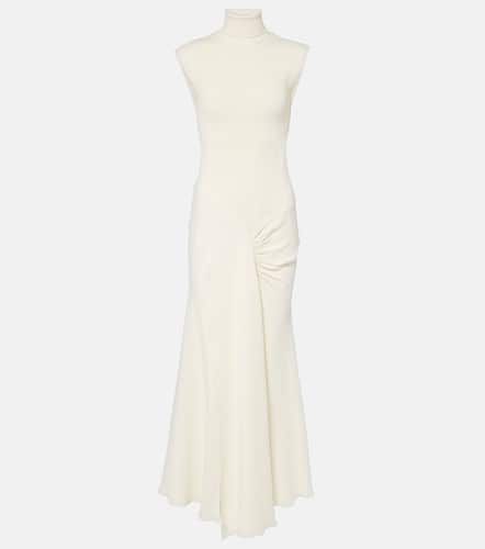 Draped turtleneck jersey maxi dress - Victoria Beckham - Modalova