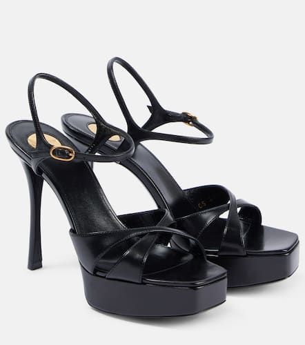 Debbie 85 leather platform sandals - Saint Laurent - Modalova