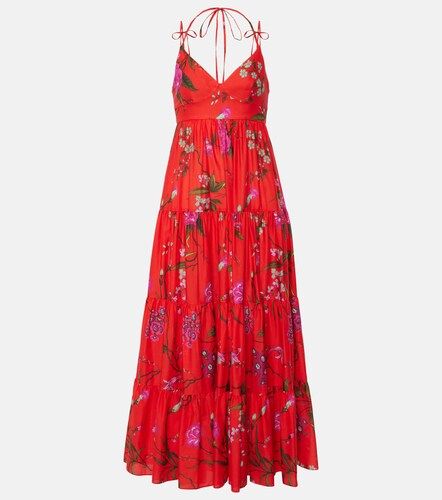 Abito midi in misto cotone floreale - Erdem - Modalova