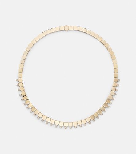 Collar de oro Floating Diamond Medium de 18 ct con diamantes - Ileana Makri - Modalova