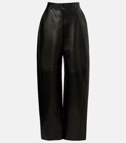 High-rise leather barrel-leg pants - Givenchy - Modalova