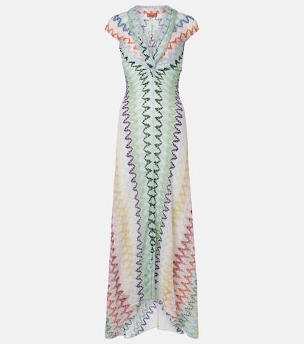 Abito lungo in lamé a zig zag - Missoni - Modalova