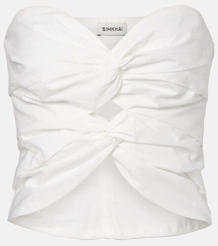 Cornelia cutout ruched cotton-blend top - Simkhai - Modalova