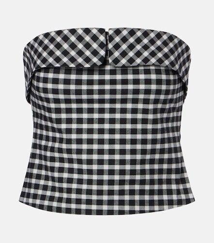 Top a fascia Chiara in misto cotone a quadretti - Posse - Modalova
