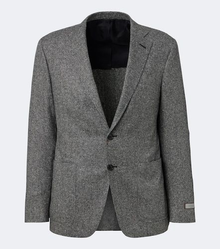 Herringbone wool and cashmere blazer - Canali - Modalova