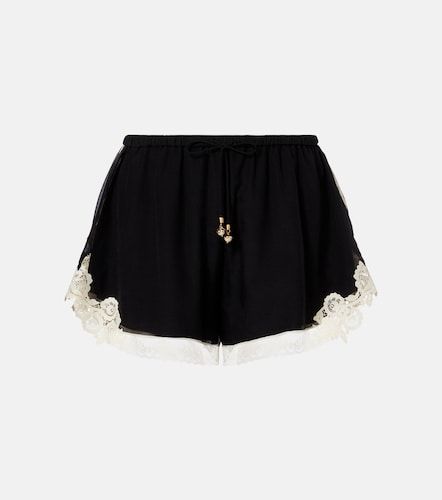 Shorts Roselight de algodón y seda con encaje - Zimmermann - Modalova