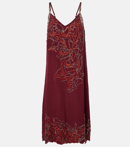 Abito sottoveste in seta con perline - Dries Van Noten - Modalova