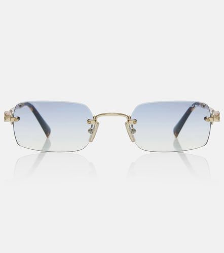 Gafas de sol rectangulares con logo - Miu Miu - Modalova