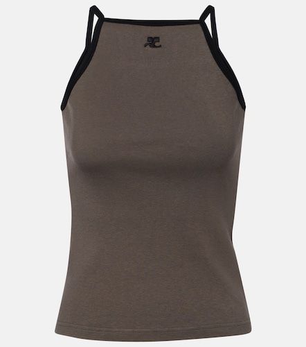 Courrèges Tank top de algodón con logo - Courreges - Modalova