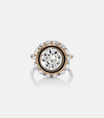 VLogo crystal-embellished enamel ring - Valentino Garavani - Modalova