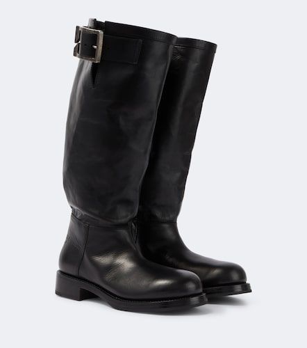 Motor leather knee-high boots - Balenciaga - Modalova