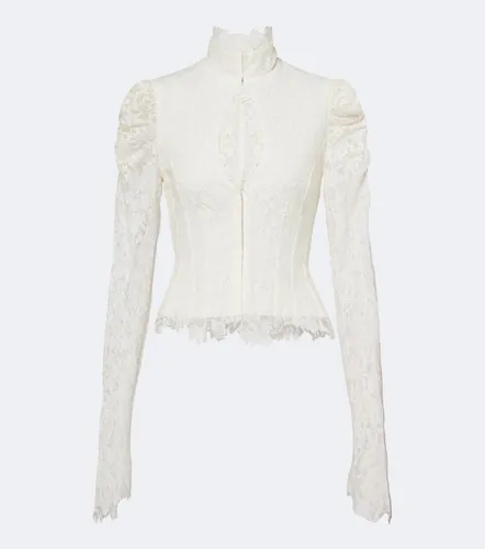 Vitalis lace cotton-blend corset top - De La Vali - Modalova