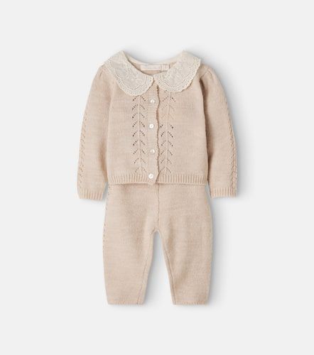 Bebé - set Selene de cárdigan y pantalones bordado - C'era Una Volta - Modalova