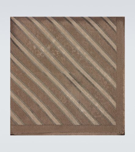 Striped silk pocket square - Brunello Cucinelli - Modalova