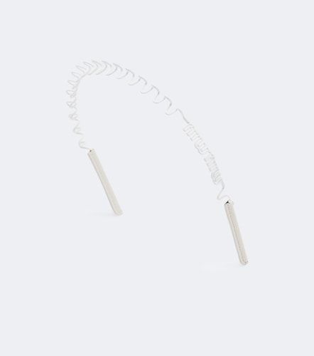 Miu Miu Haarband mit Leder - Miu Miu - Modalova