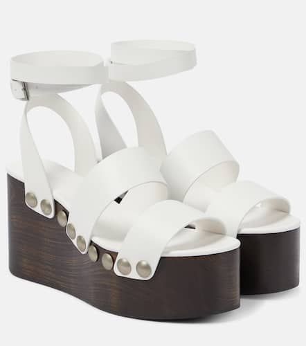 AlaÃ¯a Leather wedge sandals - Alaia - Modalova