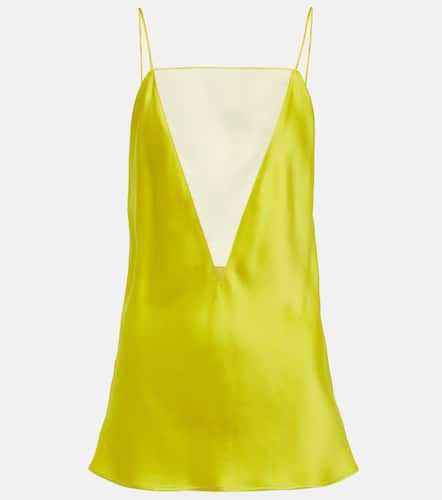 Mesh-trimmed satin camisole - Stella McCartney - Modalova