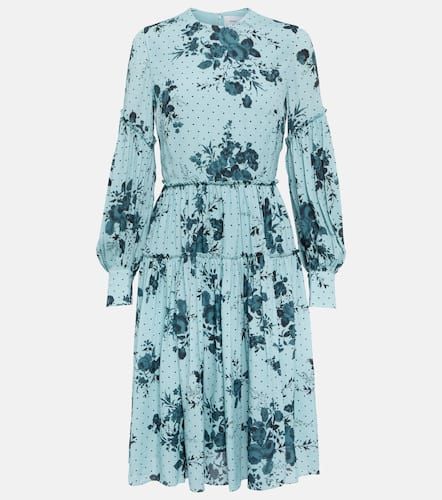 Floral tiered crÃªpe minidress - Erdem - Modalova