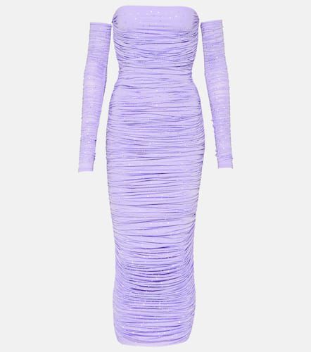 Crystal-embellished ruched jersey gown - Alex Perry - Modalova