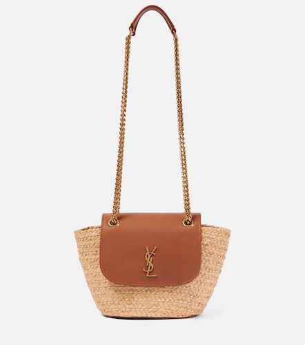 Borsa a spalla Manon Mini in rafia e pelle - Saint Laurent - Modalova