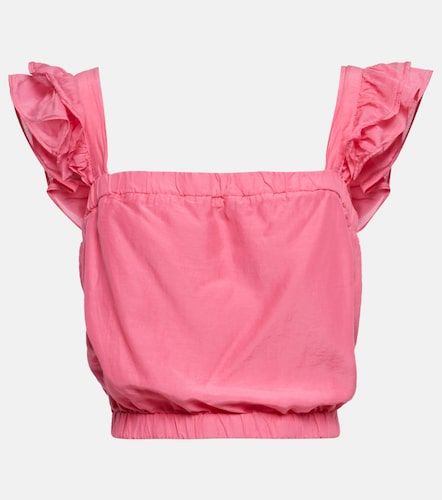Top cropped Gracen in cotone e seta - Velvet - Modalova