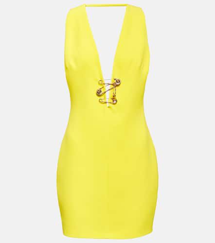 Versace Safety Pin silk minidress - Versace - Modalova