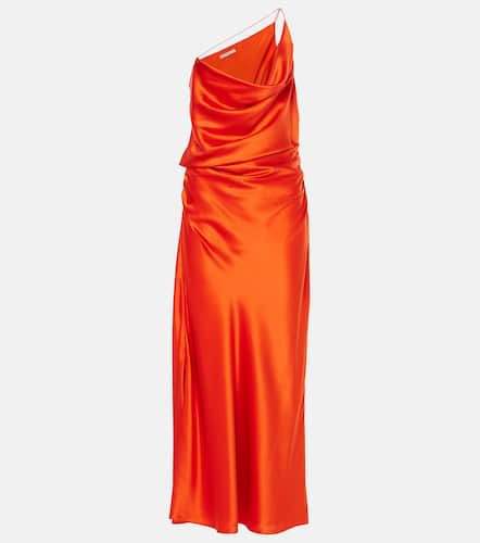 One-shoulder silk satin midi dress - The Sei - Modalova