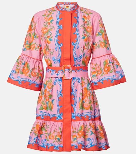 Floral belted cotton minidress - Farm Rio - Modalova