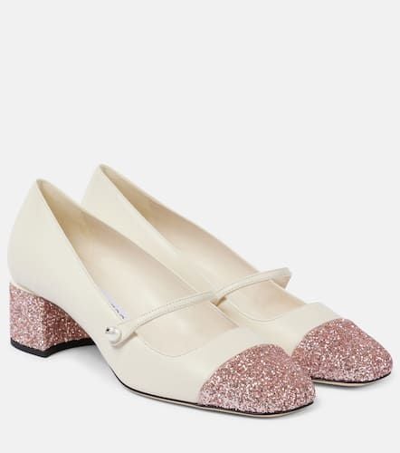 Elisa 45 glitter leather Mary Jane pumps - Jimmy Choo - Modalova