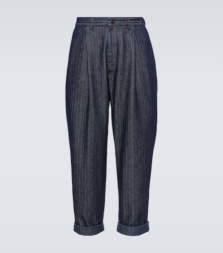 Jeans tapered a righe - Giorgio Armani - Modalova