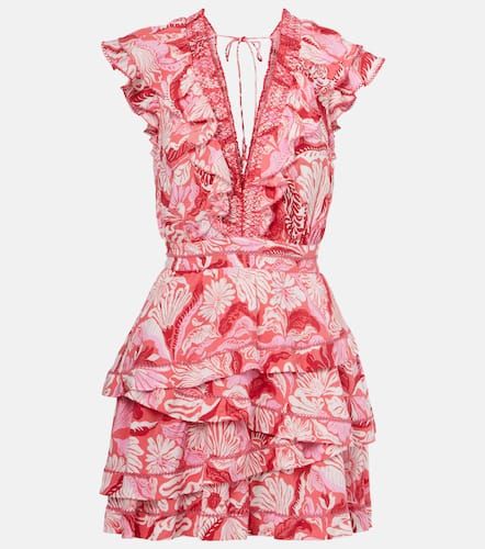 Carol floral satin minidress - Poupette St Barth - Modalova